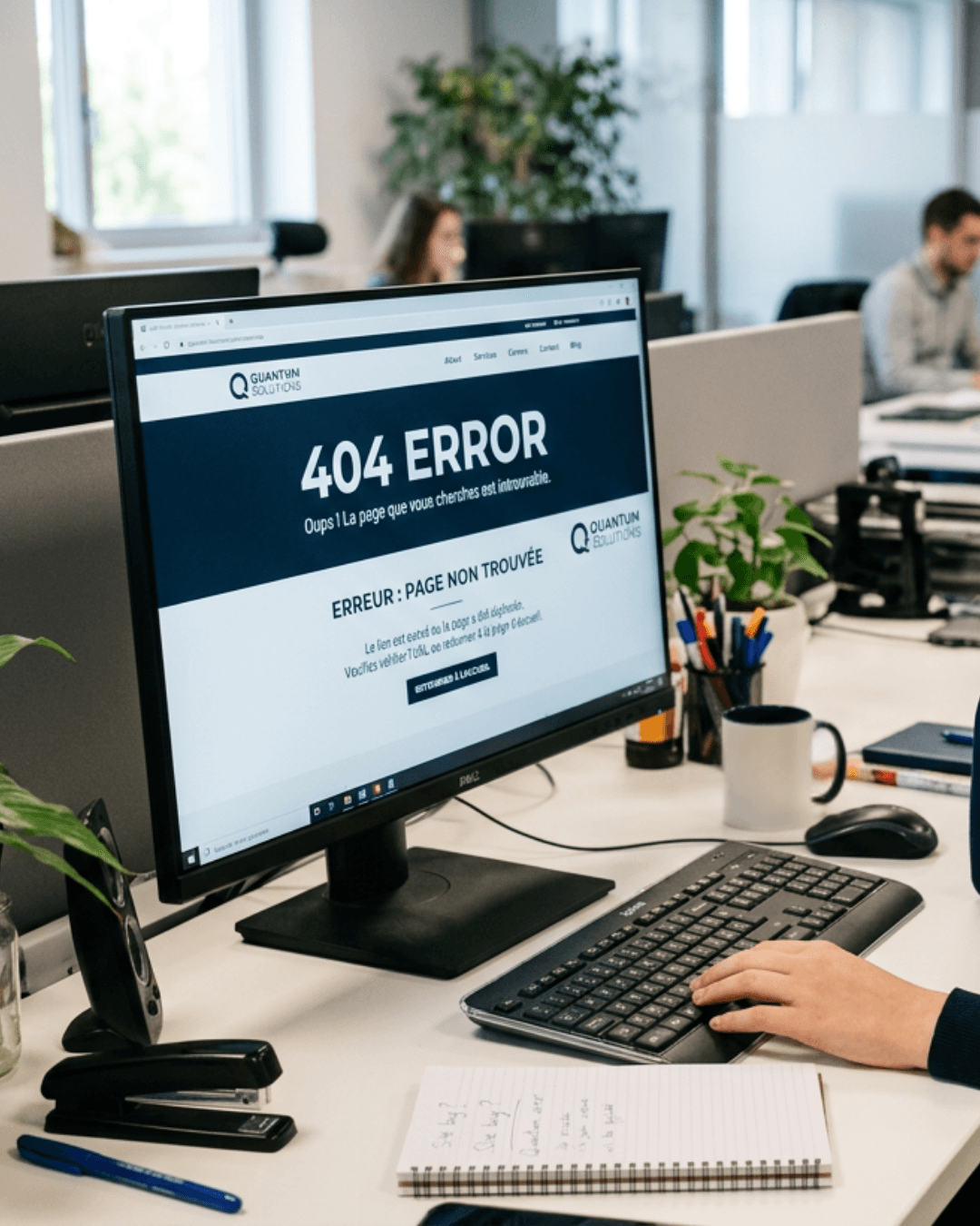 Page web présentant une erreur 404